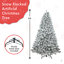 Flocked Artificial Christmas Tree With Metal Stand-597701370