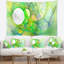Ailes de ange abstraites en tapisserie vert-28497765