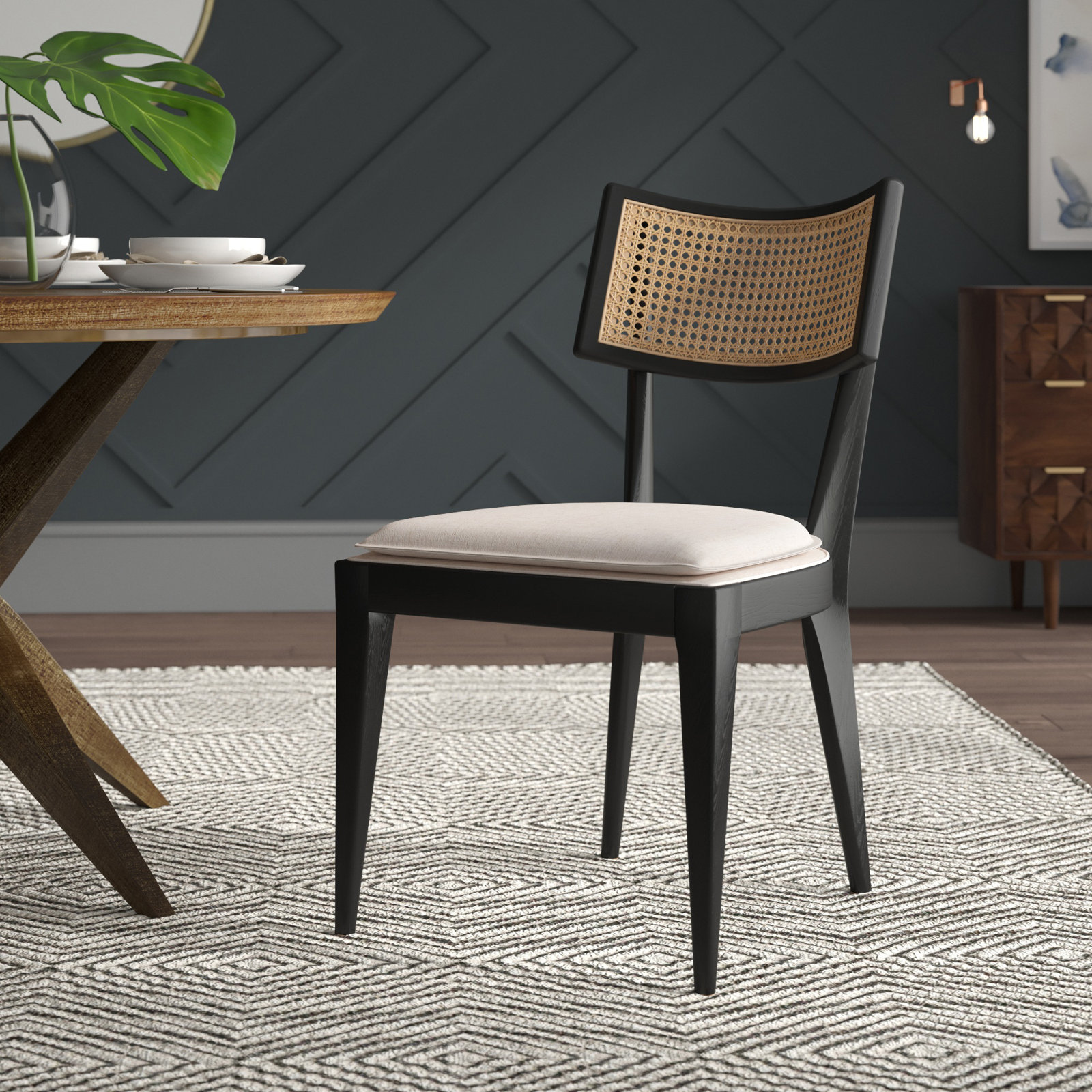 Octavia Dining Chair, Brushed Ebony