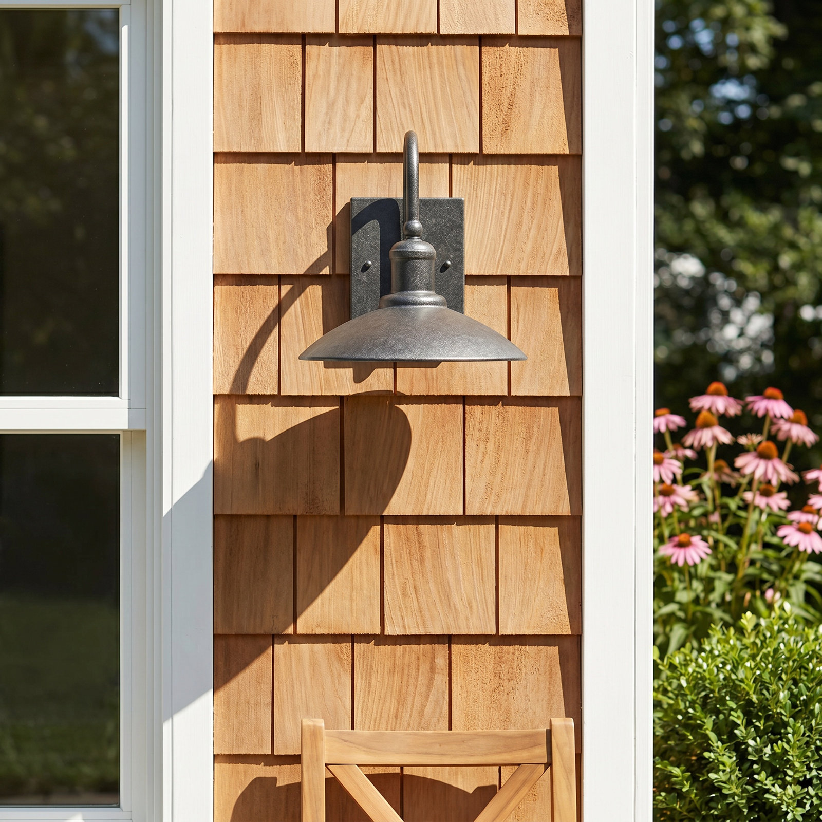 Seeded Glass Outdoor Barn Light, 11" H x 11" W x 11" D