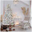 Arbre de Noël floqué avec 350 lumières colorées et 36 pommes de pin naturelles - 888 pointes en PVC enneigées, branches articulées, support en métal stable, installation facile-937746253