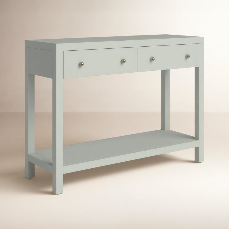 Nora 2 Drawer Console Table, Sage Green