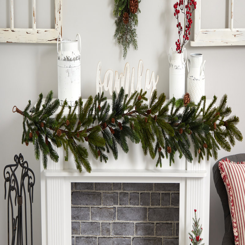 60'' in. Faux Pine/Pinecone Garland