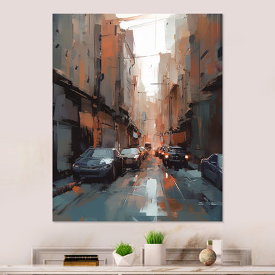 «Orange and Gray Enchanted Skylines», reproduction sur toile