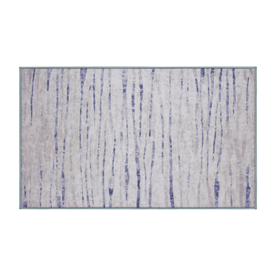 Machine Washable Blue Area Rug