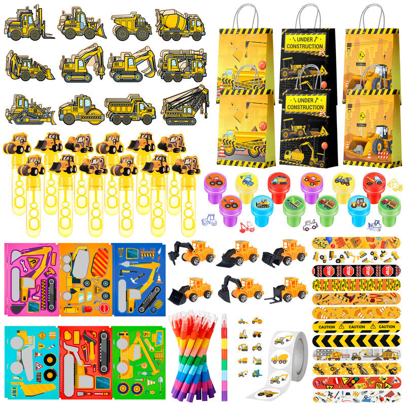 Construction Vehicle Favors, 98pcs Construction Truck Party Favors Set