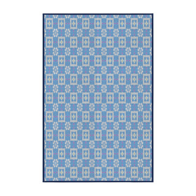 Tapis de zone bleue à motifs