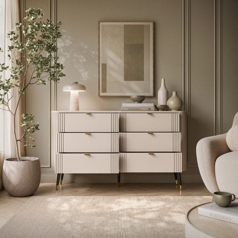 138 cm W Chest of 6 Drawers