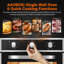Four électrique encastré 24 po avec convection véritable, 24 fonctions de cuisson, commandes mécaniques à bouton et porte amovible, acier inoxydable noir 24 po