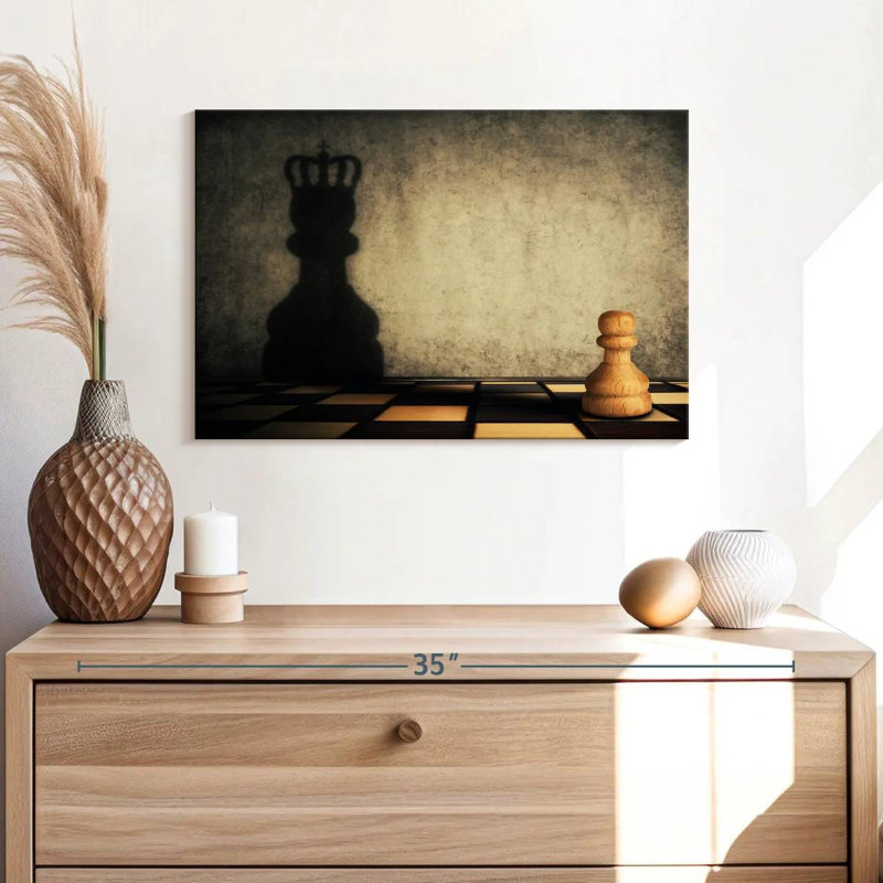 Senne Chess Pawn King, 8" H x 12" W