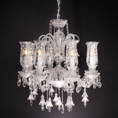 Lustre gris classique/traditionnel 8 lumières Rodin
