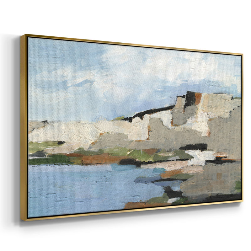 White Rock Cliff II, reproduction d'art sur toile, H 17 po x l 25 po x P 2 po, Or