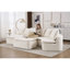 Canapé modulaire en forme de U de 133 po avec fauteuil inclinable amovible, chenille grain de bois blanc, conception désossée, configuration flexible pour les grands salons et les chambres à coucher