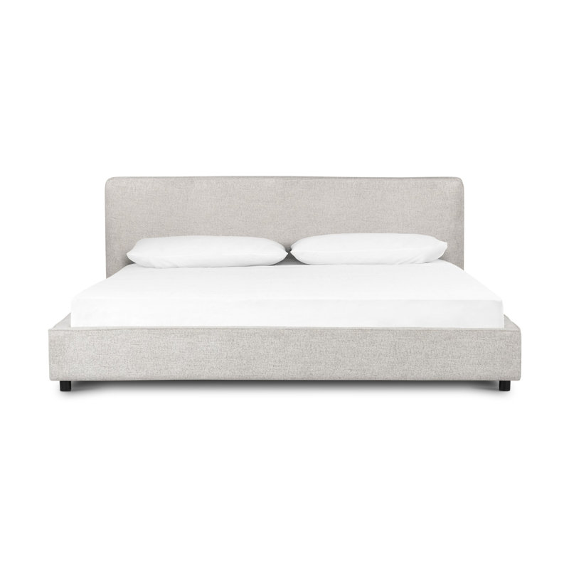 Aidan Solid Wood Bed, Queen, Plushtone Linen