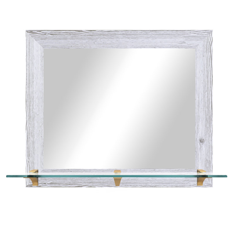 Miroir mural Beigewald, Blanc patiné