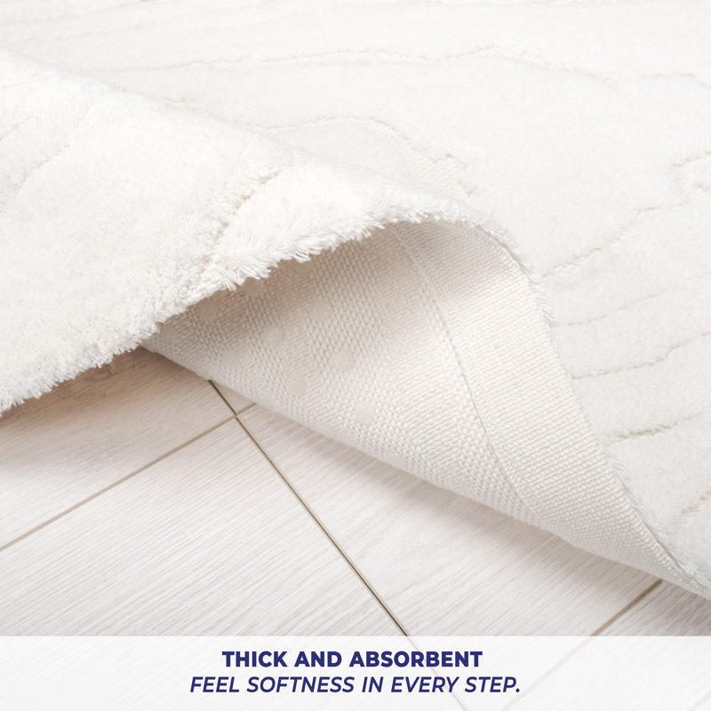  Tapis de bain antidérapant, Écru