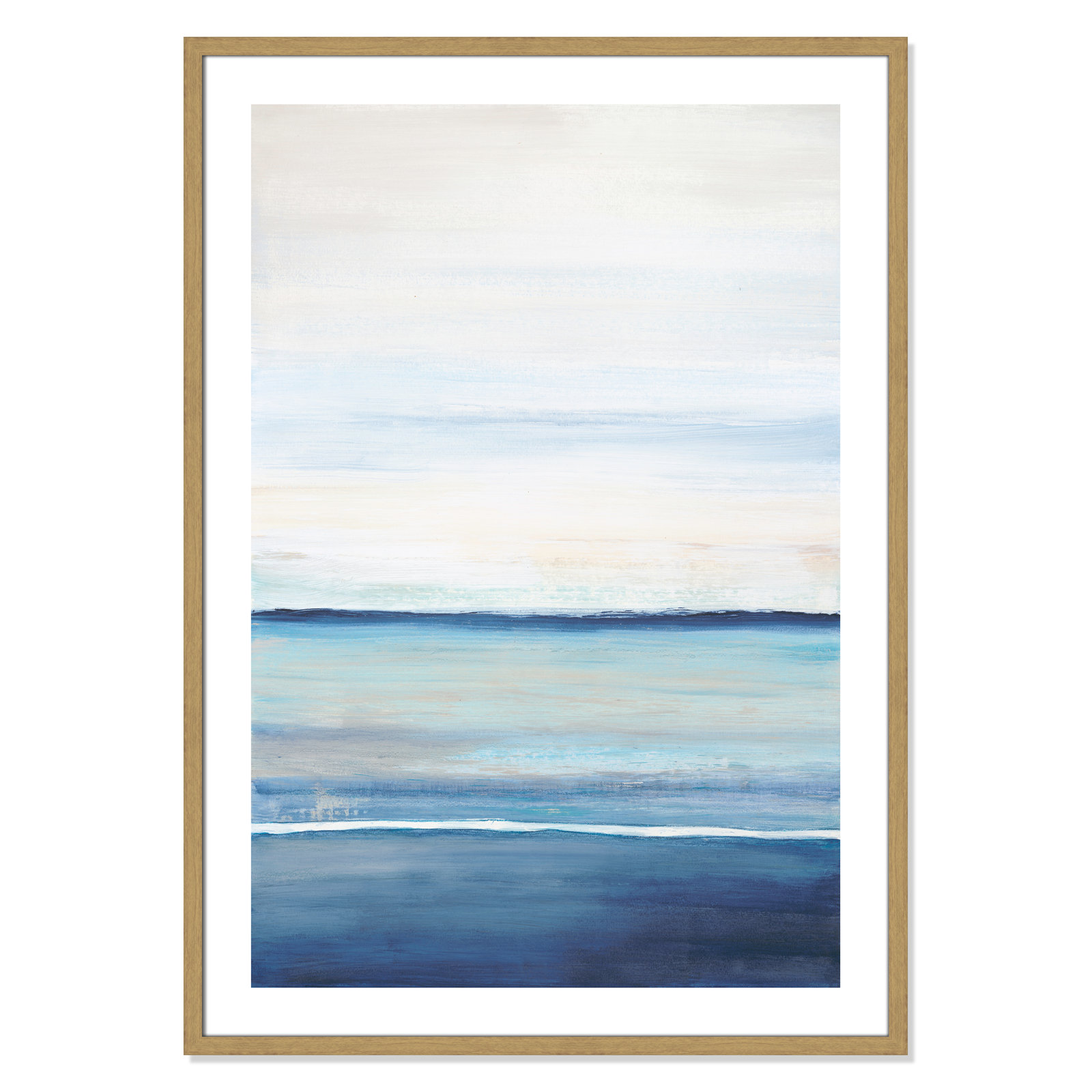 Emmit "Distant Whispers" Print by Filippo Ioco, Beige Wood Framed Paper, 41.5" H x 29.5" W x 0.75" D