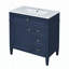 Meuble-lavabo moderne avec tiroirs multiples et options de rangement avancées-113754473