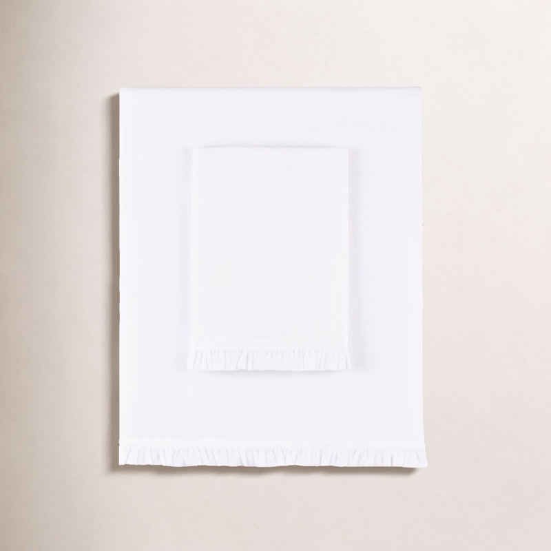 Classic Ruffle Sheet Set, Full Sheet Set, White