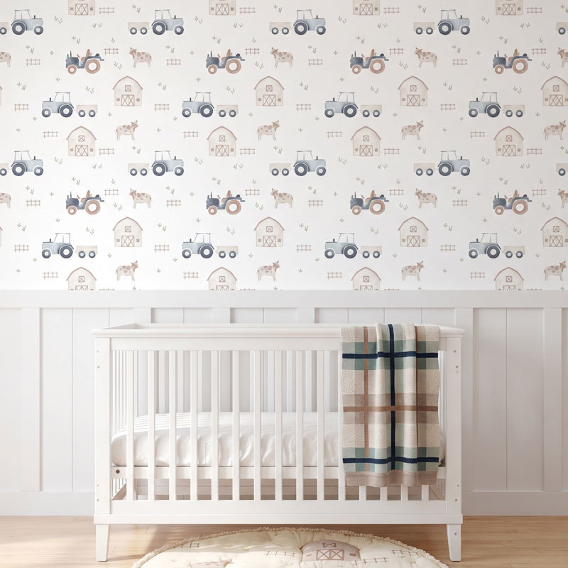 Charlie On the Farm Nursery Wallpaper