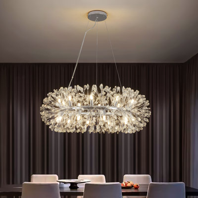 20 - Light Dimmable Bubble Crystal Chandelier