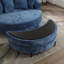 Fauteuil demi-tonneau rembourré avec repose-pieds-100891575