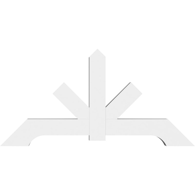 Support de pignon en PVC de qualité architecturale Vanguard, H 24 po x l 48 po (pas: 12/12), P 4 po x F 4 po