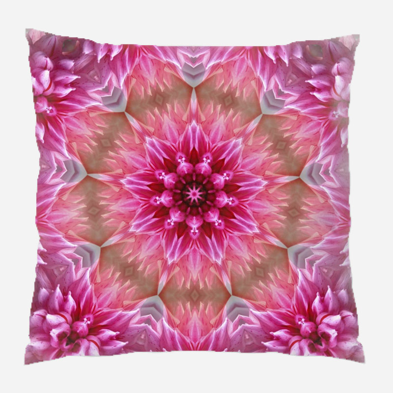 Flower Microsuede Reversible Throw Pillow