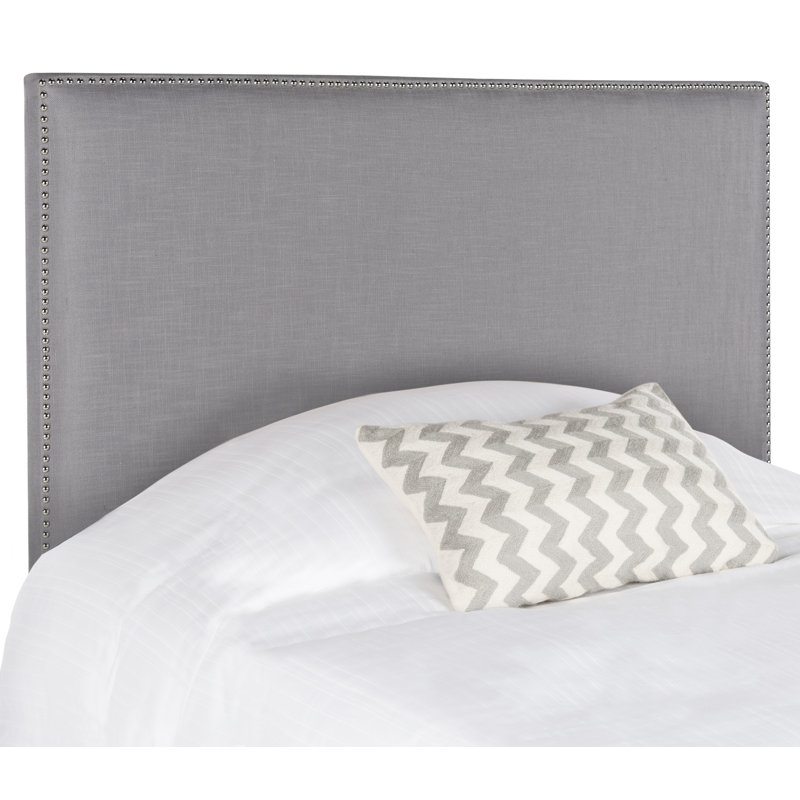 Upholstered Headboard, Full, Arctic Gray, Polyester