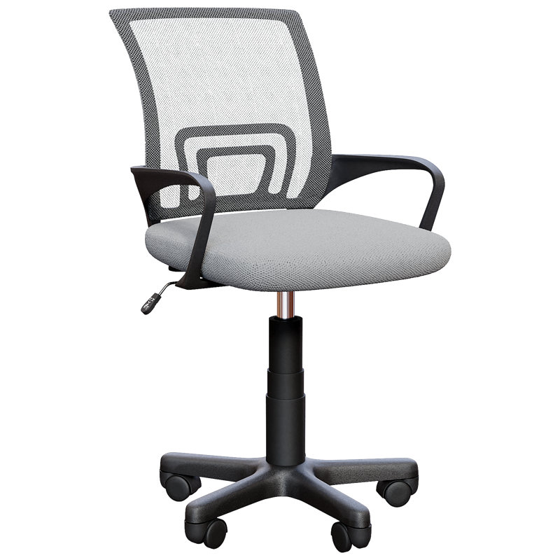 Office Desk Chair With Arms, Adjustable, Swivel, Comfortable Desk Chair, UKFR Certified, Grey