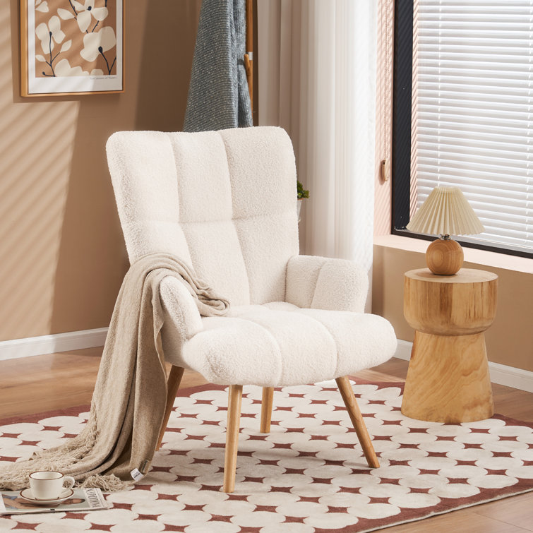 Upholstered Room | Wayfair Living Chair Teddy Reviews George with & Jaise for Oliver Accent Sherpa Fabric