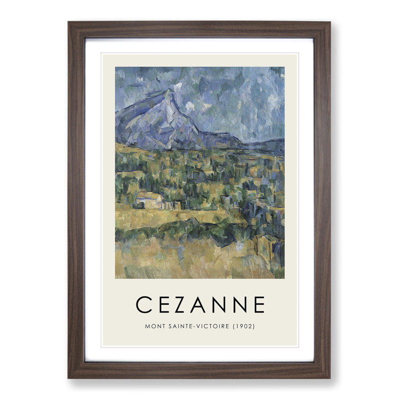 Mont Sainte Victoire Vol.2 by Paul Cezanne - Picture Frame Painting, 36cm H x 27cm W x 2cm D, Walnut