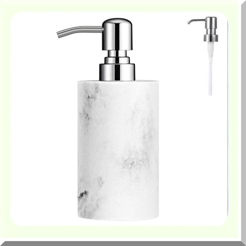 Elegant Soap Dispenser - Refillable 10.8oz Liquid Bottle with Replacement Pump for Bathroom & Kitchen