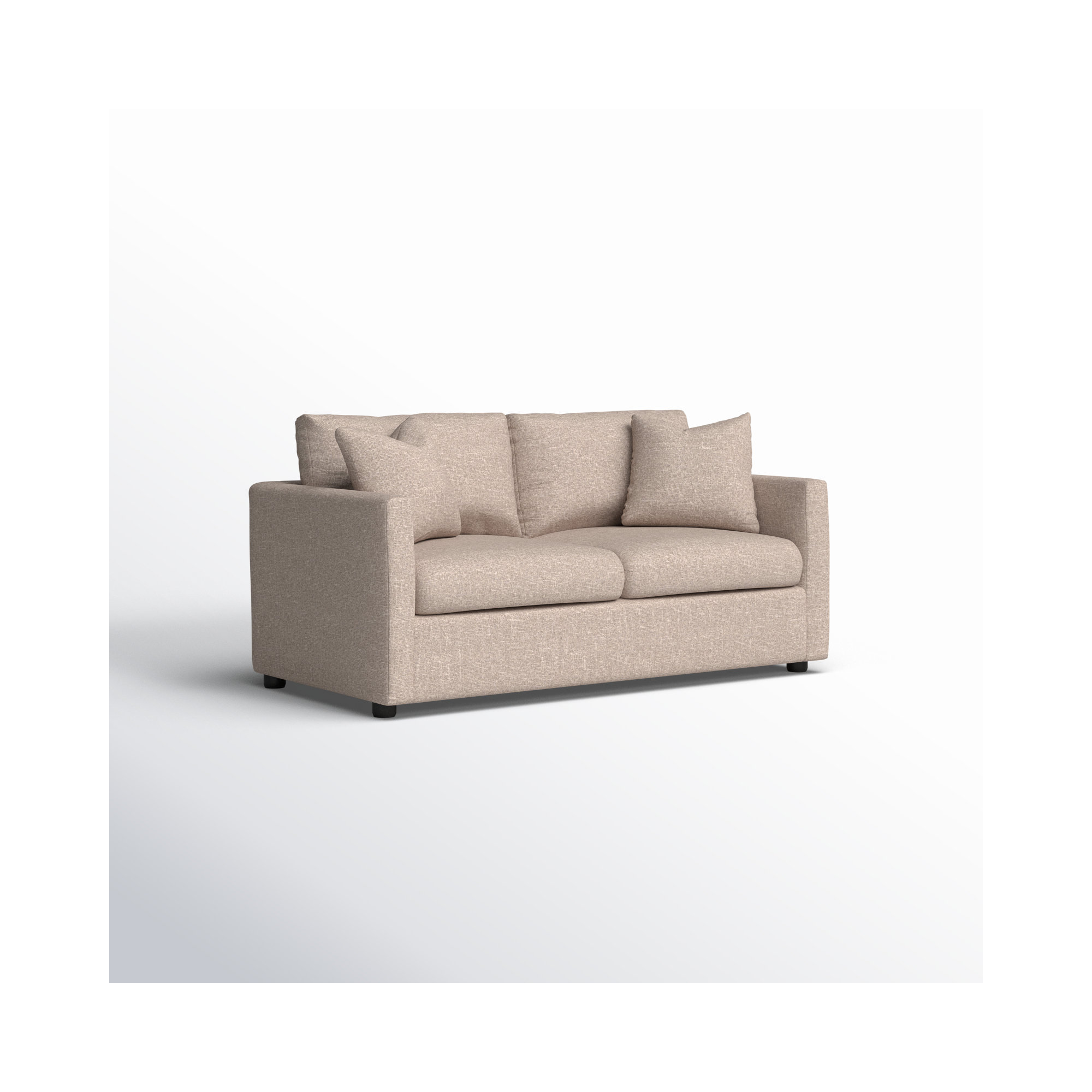Godwin 67'' Upholstered Sleeper Sofa, Macc Ecru