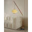 Medieval-style wooden 3D-printed floor lamp with hardware