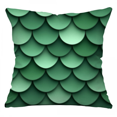 Coussin en coton Green Scales