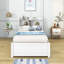 Lit plateforme en bois avec lit gigogne et tablettes-923015599-923015586