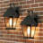Black Seeded Glass 13.8''H Outdoor Wall Lantern(Set Of 2)