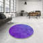 Tapis de zone mauve à motifs-75123022