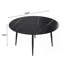 Table de salle à manger moderne en pierre artificielle ronde avec pieds en métal noir - peut accueillir 6 personnes. (Seulement tables, pas de chaises)-1815365973-1819217098