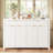 Sideboard Modern 55.1" Buffet Cabinet With 2-Drawers And 4-Doors, Adjustable Shelves, Wave-Pattern Design, Aluminum Handles, Painted Mdf, Scandinavian Storage-859987421