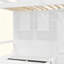 Lit superposé avec tiroirs, garde-robe, tablettes de rangement et lit hydraulique-746708611