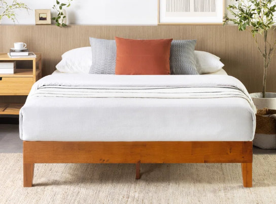 wood queen size bed