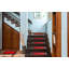 Tapis d'escalier rouge Brasher / noir / blanc