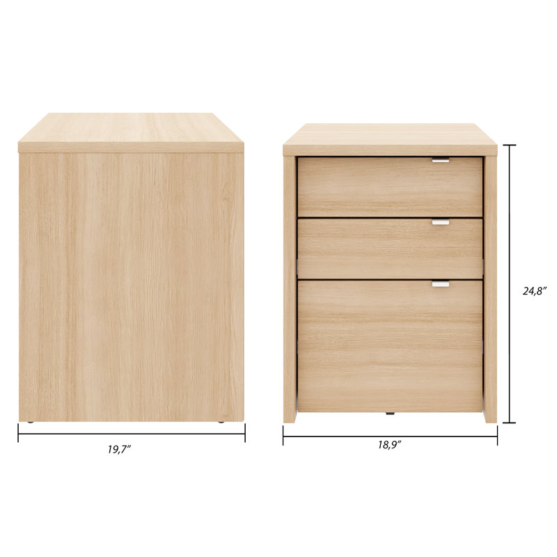 Armoire de rangement et de rangement polyvalente, Natural Blonde Oak