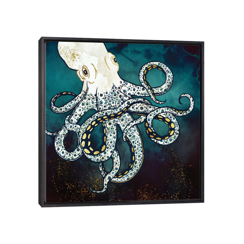 Underwater Dream VII - Impression, Cadre flottant noir patiné, H 26 po x l 26 po x P 1,5 po