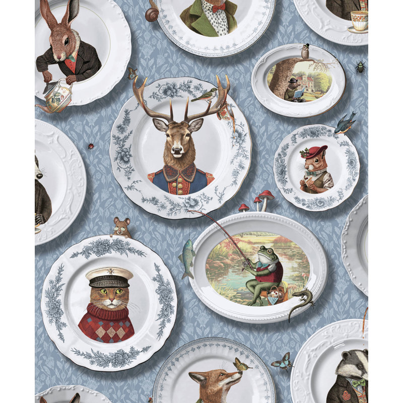 Vintage Tea Party Blue, Blue