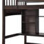 Lit mezzanine simple en bois massif avec bureau et bibliothèque-746551234-692082385