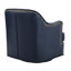 Fauteuil demi-tonneau pivotant en cuir véritable Fazio-1892877306