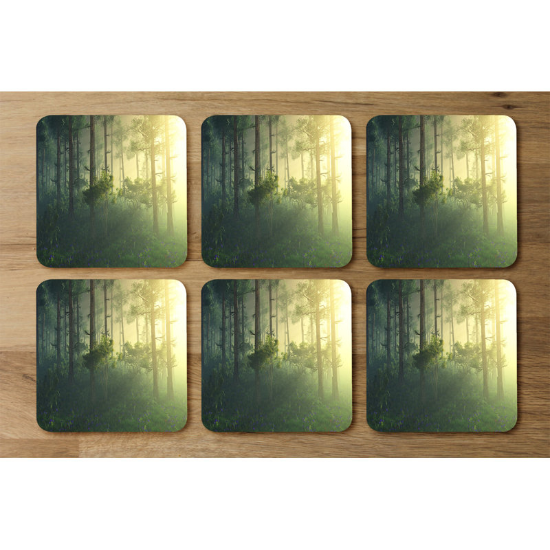 Dritarastra Square 6 Piece Coaster Set